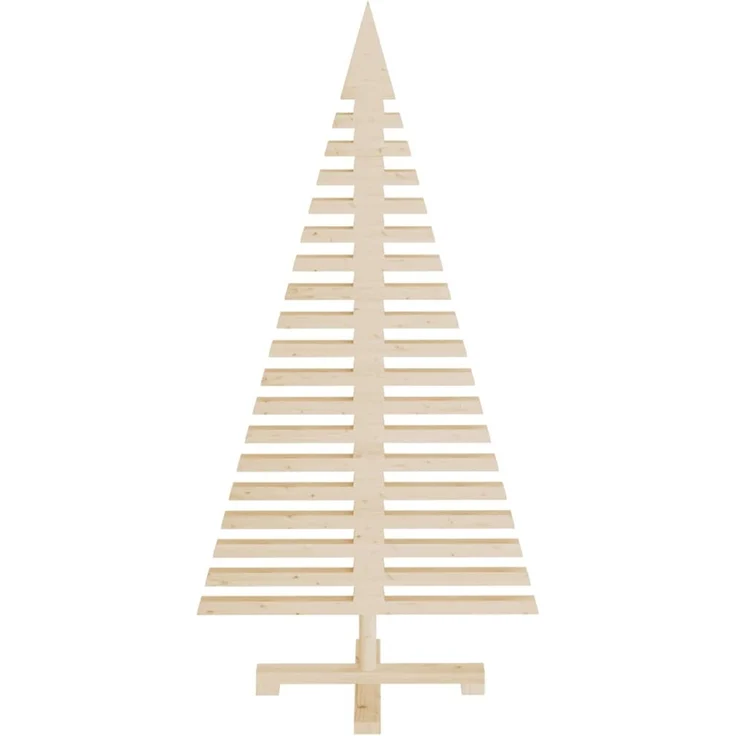 vidaXL Weihnachtsbaum Holz zum Schmücken 120 cm Massivholz Kiefer 357995 – Bild 11