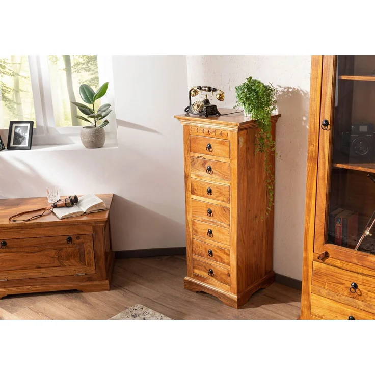 Kommode Akazie 47x43x112 honig lackiert OXFORD #0523 – Bild 2