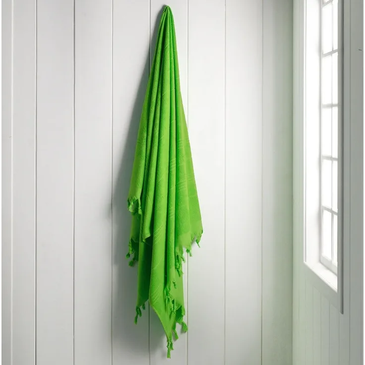 Mijolnir 'Monaco - Green' Fouta (Strandtuch), Grün, 95 x 180 cm