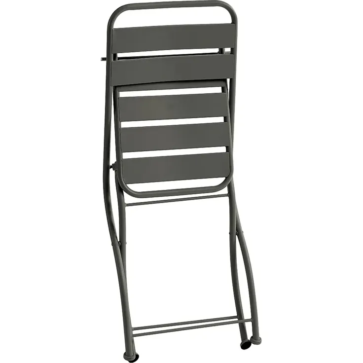 Vente-unique - MIRMANDE Gartenessgruppe Metall Grau - B 52,5 cm x H 87 cm x L 43 cm – Bild 3