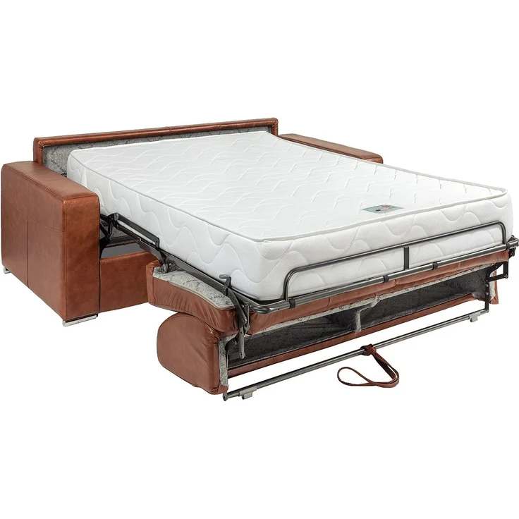 Vente-unique - CALITO - Schlafsofa - Plastik - Kunststoff (PVC), Metall - Braun - 194 x 223 x 85 cm – Bild 5