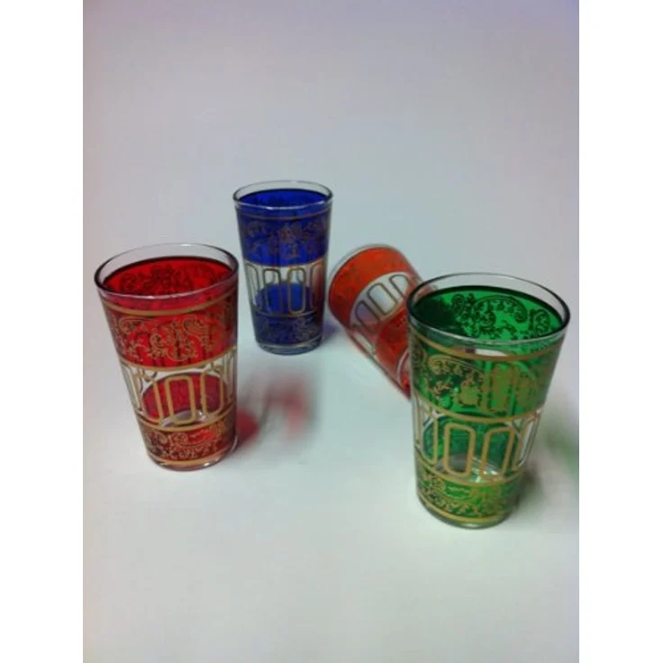 Marrakesch Orient & Mediterran Interior Teeglas 6x Orientalische Teeglas Lamia Orange - 6er SET, 6-tlg, Glas, Handarbeit – Bild 7