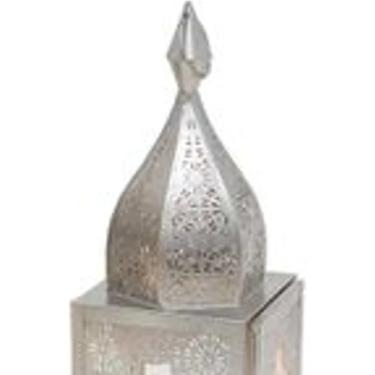 Orientalisches Windlicht Modena Silber M – Bild 4