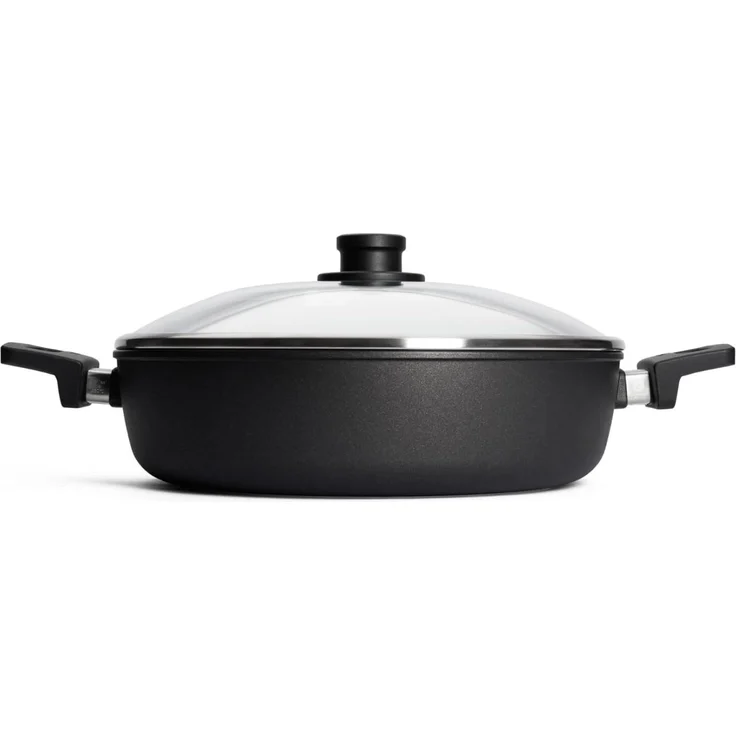 WOLL Guss‑Kasserolle Titanium Nowo, Ø 32 cm (5,5 l), Aluminium‑Guss, alle Herdarten außer Induktion, spülmaschinen‑ & backofenfest, mit Deckel, leicht zu reinigen – Bild 2
