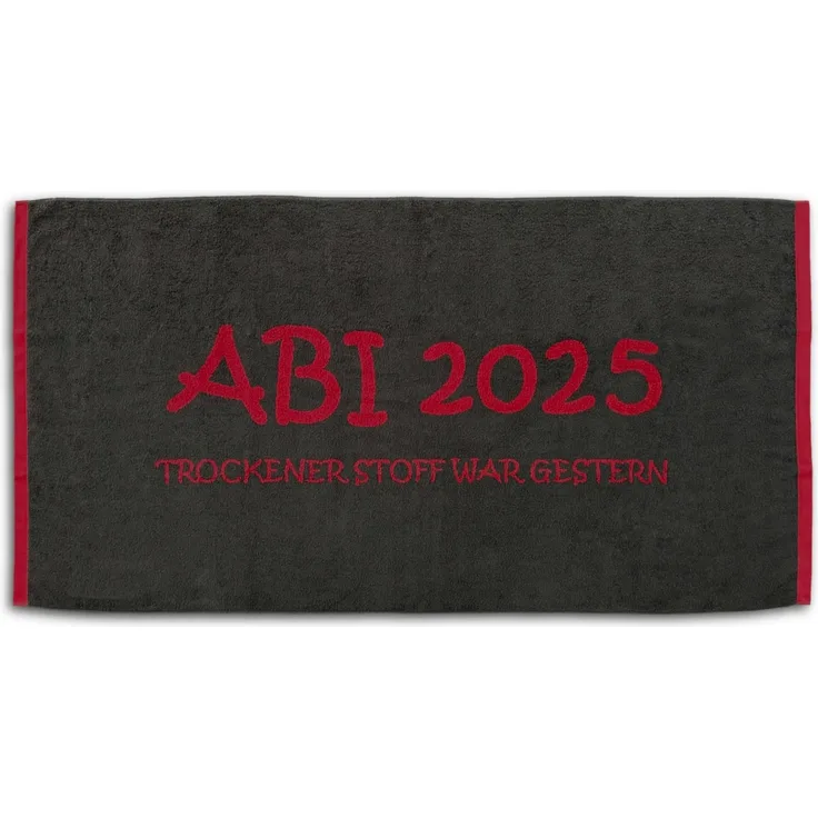 Abi Strandlaken 2025 Anthrazit Kaminrot 80x160 cm 80 x 160 cm