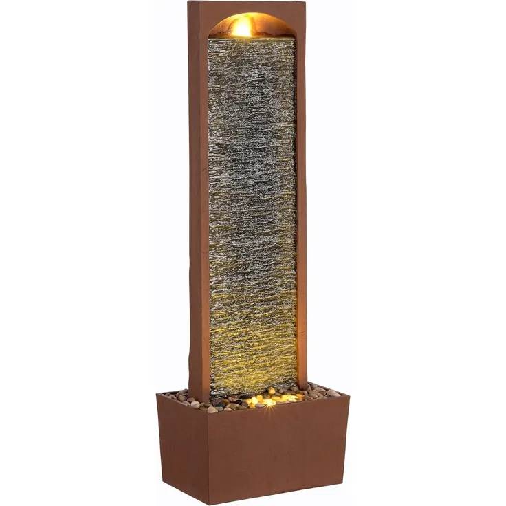 Teamson Home Gartenbrunnen mit LED rot 84 cm