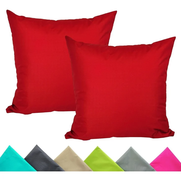 JACK Kissenbezüge 2er Set 40x40cm Outdoor Wasserfest, (2 Stück), 2x Kissenhülle, strapazierfähig, wasserabweisend, Innen & Außen – Bild 2