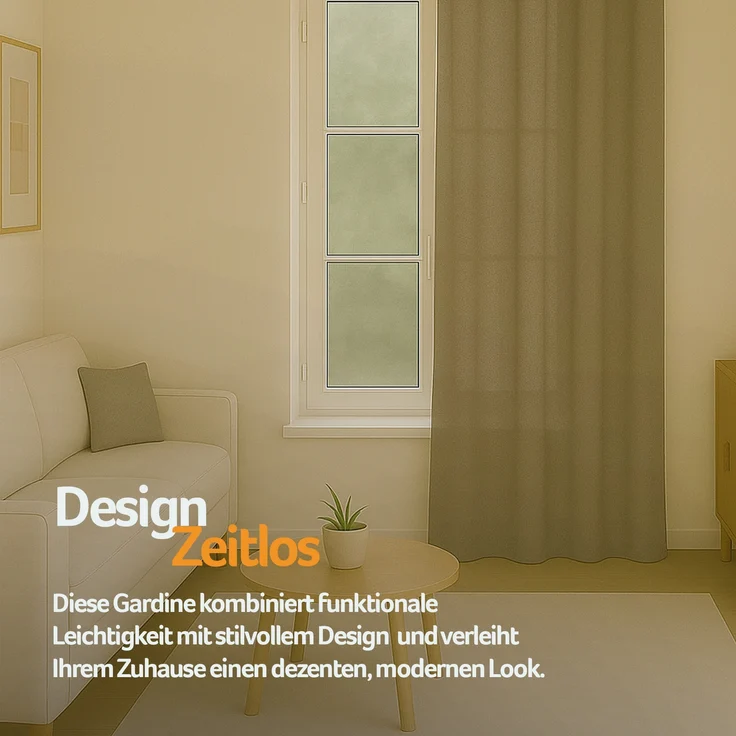 Bestlivings Blickdichte, Gardine mit Ösen, in vielen Größen und Farben Sandgrau 140x245 cm – Bild 8