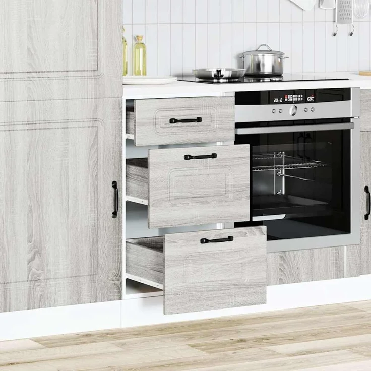 vidaXL Küchenunterschrank Kalmar Grau Sonoma Holzwerkstoff 854246 – Bild 3