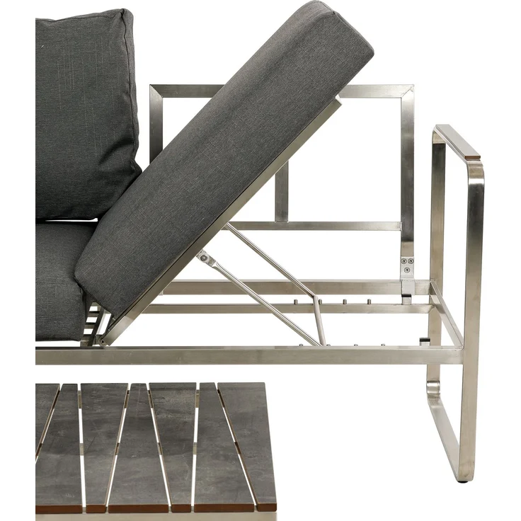 greemotion Lounge-Set Boston, 4-teilig, Edelstahl-Ecksofa-Set mit Tisch und Polstern, Gartenmöbel-Set, Loungemöbel-Set – Bild 3