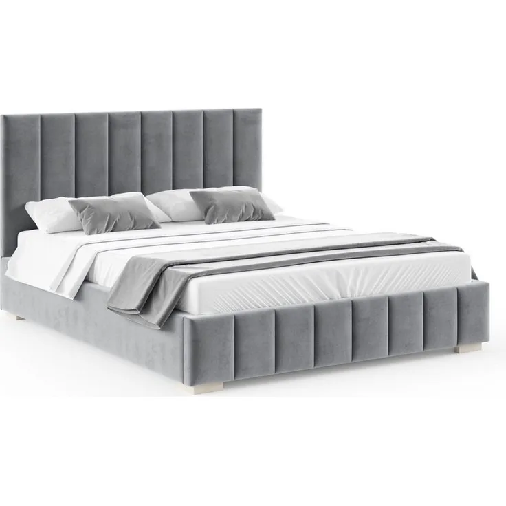 FDM Polsterbett DENTON modern mit Bettkasten MADE IN EU - mit hochwertigem Paris Bezug (verfügbar 90x200 120x200 140x200 160x200 180x200cm, Bettrahmen, Bett, mit großen gepolsterten Kopfteil, mit Bettkasten zum aufklappen), Hebbarer Metallrahmen, Bettk...