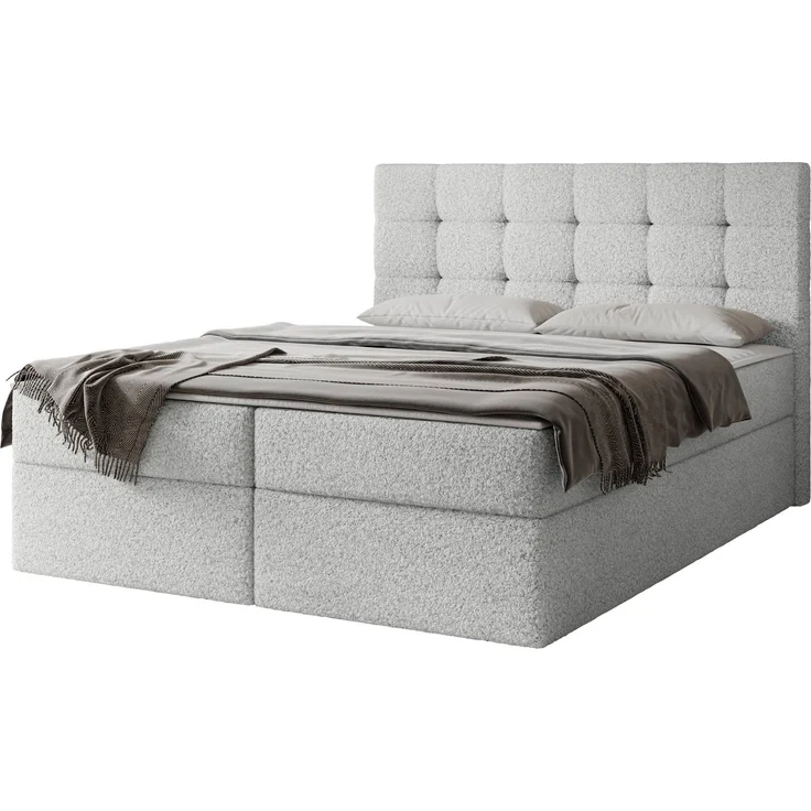 Boxspringbett Gazel Boucle (Farbe: Lambi 11, Größe: 180x200) – Bild 1