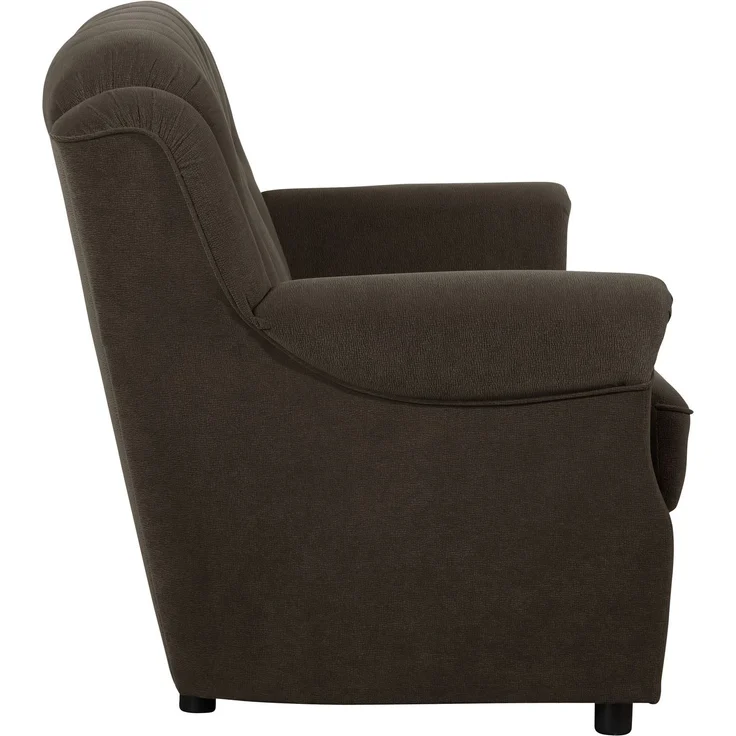 Sofa 2-Sitzer Kaylyn Flockstoff braun – Bild 3