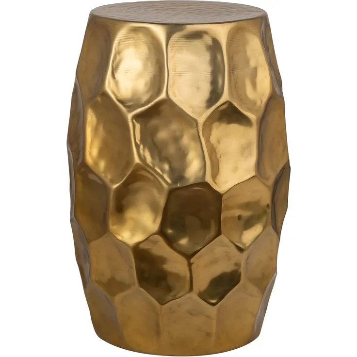 riess-ambiente Beistelltisch ORGANIC ORIENT Ø50cm gold (Einzelartikel, 1-St), Wohnzimmer · Metall · Hammerschlag Design · Handarbeit · rund · Waben