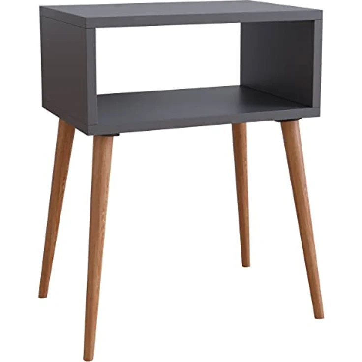 VCM Nachttisch Singol, skandinavisches Design mit offenem Fach, 45 x 30 x 60 cm – Bild 4