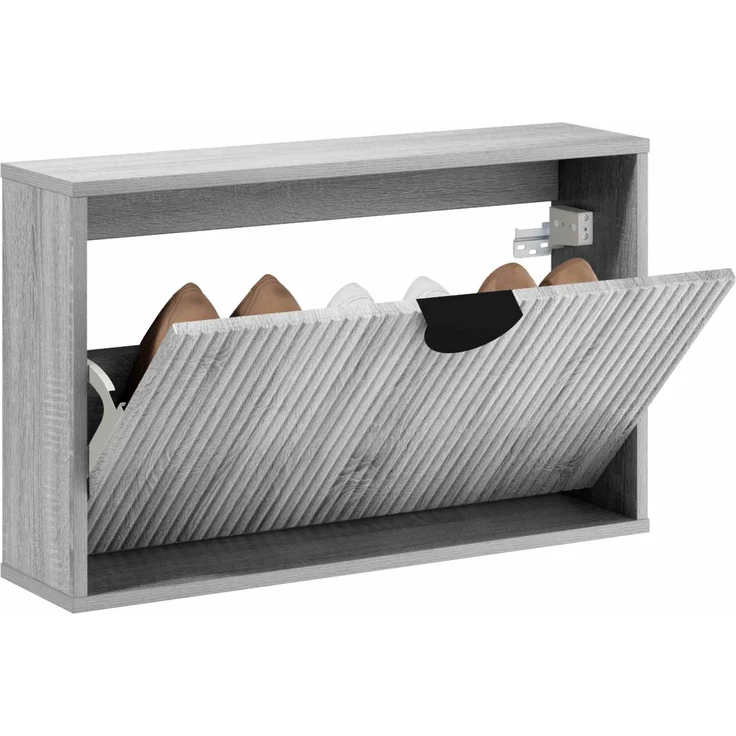 vidaXL Schuhschrank VENRAY 70 x 17 x 43 cm Holzwerkstoff Sonoma-Grau 8020060 – Bild 3
