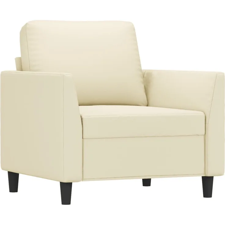 vidaXL Sessel Creme 60 cm Kunstleder 359324