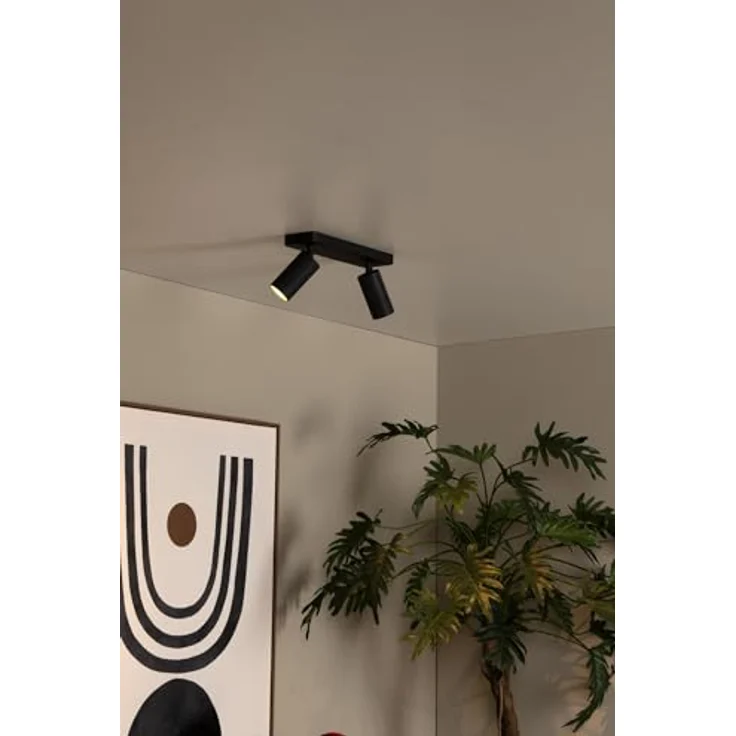 LUCIDE CLUBS, Deckenstrahler mit 2xGU10, dreh- und kippbar, Schwarz, Aluminium, dimmbar (Dimmer nicht enthalten) – Bild 4