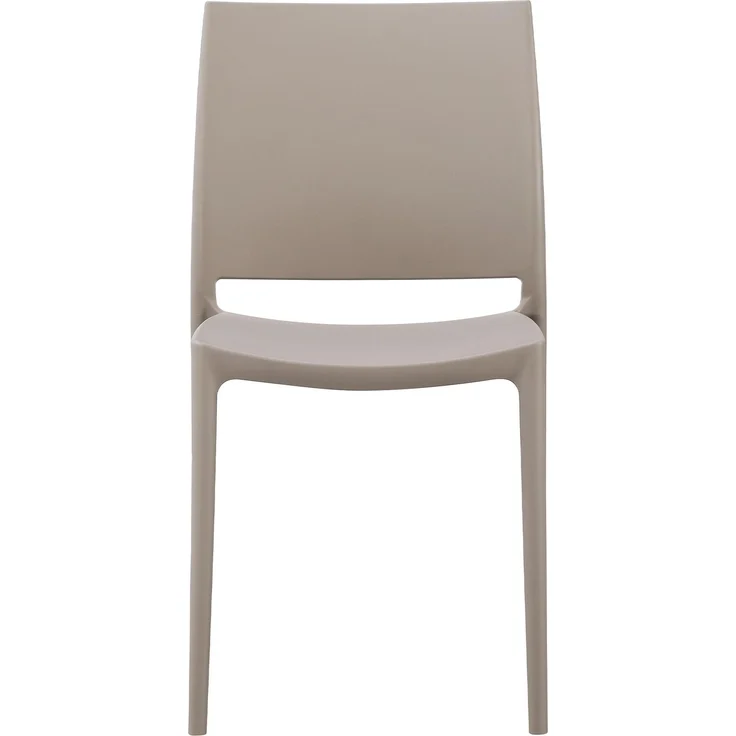 CLP 2er Set Gartenstühl Meton mit Lehne stapelbar wetterfest UV-beständig bis 150 kg,taupe – Bild 4