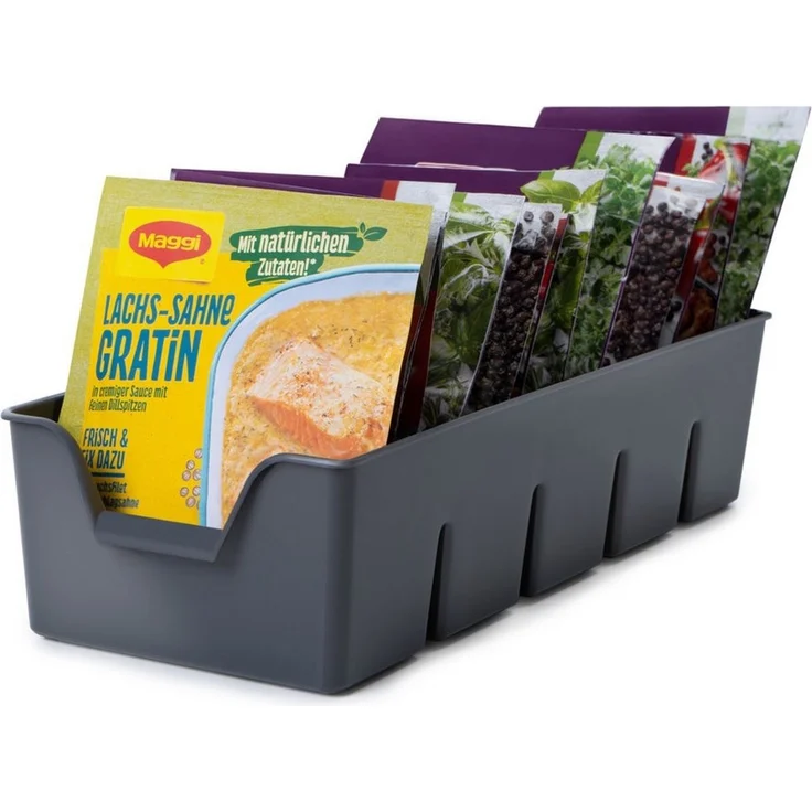 KONZEPT Gewürzregal Gewürz Organizer für Schrank, Gewürzbehälter aus Plastik, 1-tlg, Gewürzorganiser Küche – Bild 1