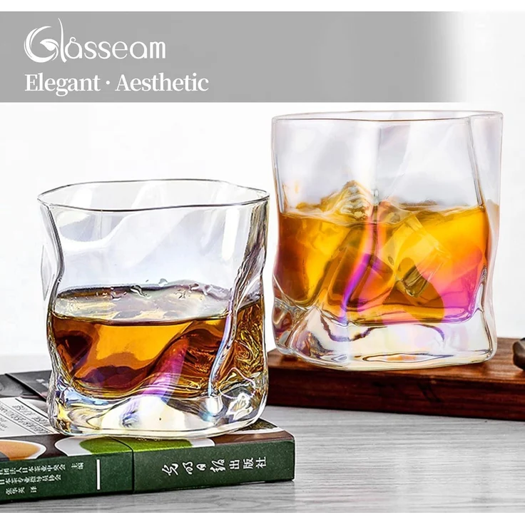 Whiskey Gläser Set 2 Stück Edel Rum Tumbler Weingläser ohne Stiel Männer Papa – Bild 2