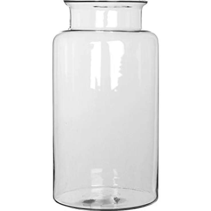 Mica decorations Mathew Vase, Glas, transparent, vielseitig einsetzbar als Windlicht oder Übertopf, moderne Formgebung, 19 x 19 x 35 cm – Bild 1