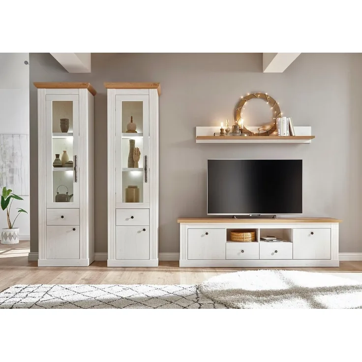 Home affaire Wohnwand Westminster, (Set, 4-St), im romantischen Landhausstil, exclusiv by Otto