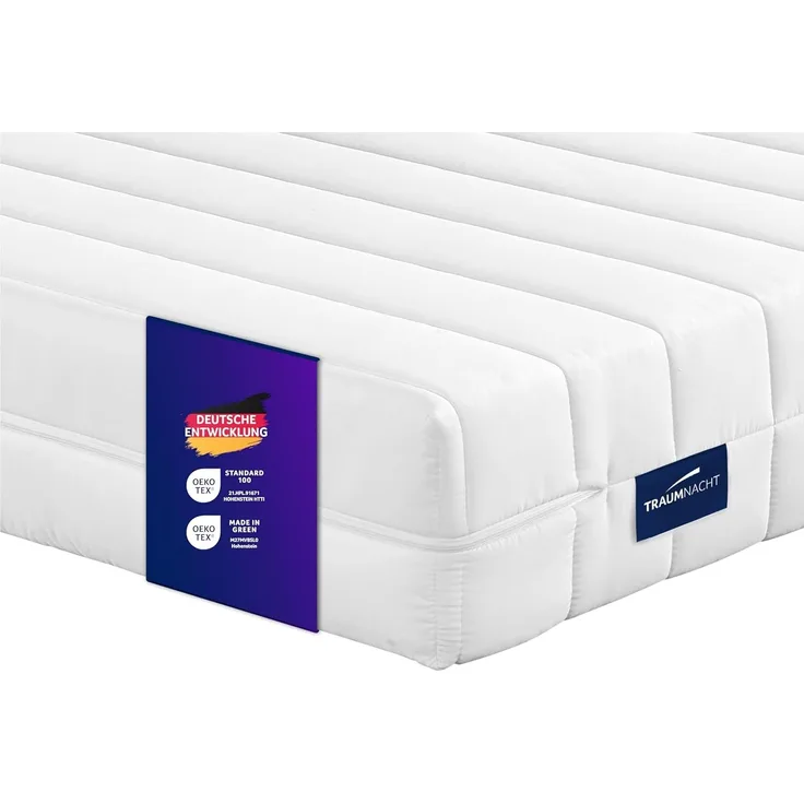 Traumnacht Easy Comfort Rollmatratze Öko-Tex zertifiziert, Härtegrad 2 (H2), 90x200 cm, weiß