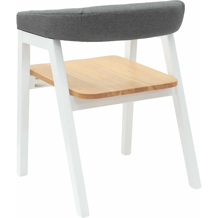 vidaXL Esszimmerstühle 2 pcs Weiß 54 x 57 x 73 cm Massives Gummiholz 42020425 – Bild 6