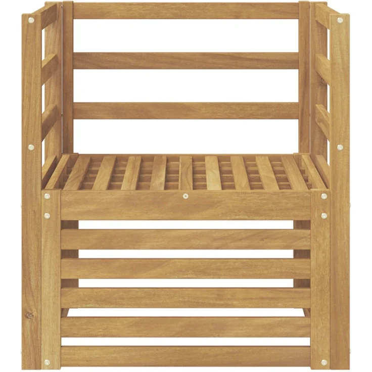 vidaXL Outdoor-Sofagarnitur Massivholz Akazie Weiß 3439076 – Bild 3