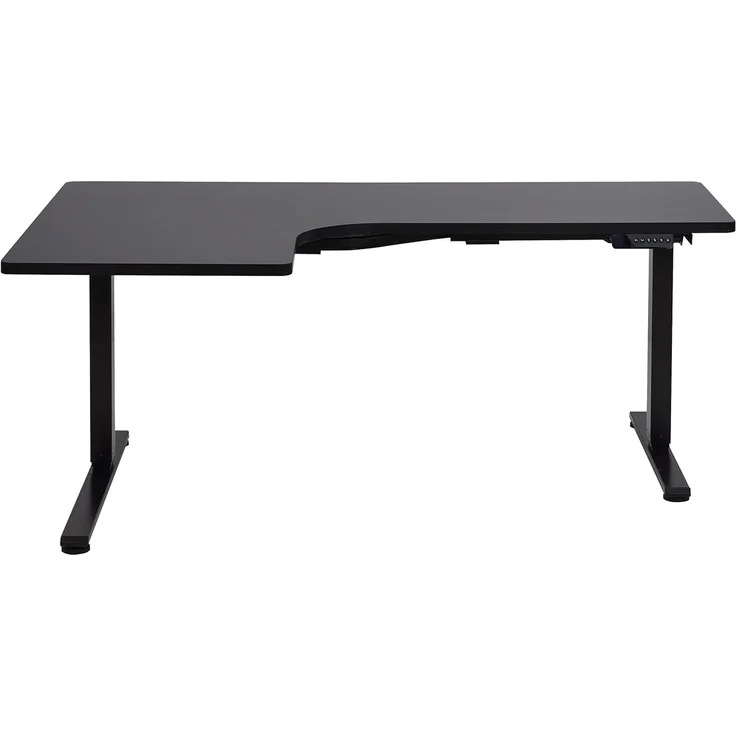 Höhenverstellbarer Schreibtisch Elektrisch Linksseitig Schwarz DESTINES – Bild 4