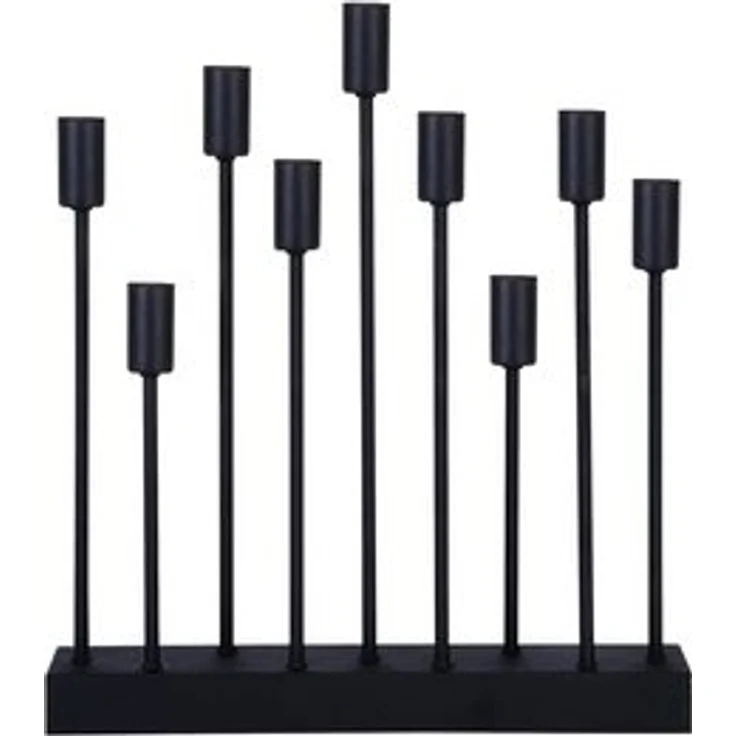 STAR TRADING Fensterleuchter Tischleuchte Kerzenleuchter Fensterleuchter 9flammig E14 50cm schwarz – Bild 5