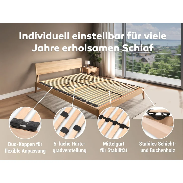Max NV Lattenrost Set, 2 x 90x200 cm – Bild 5