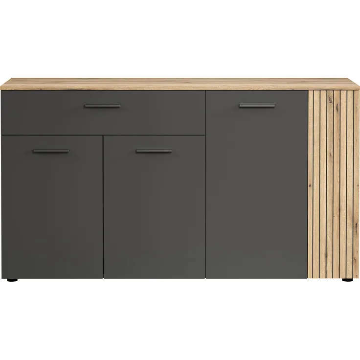 Sideboard Esteban in grau und Eiche Evoke 150 cm