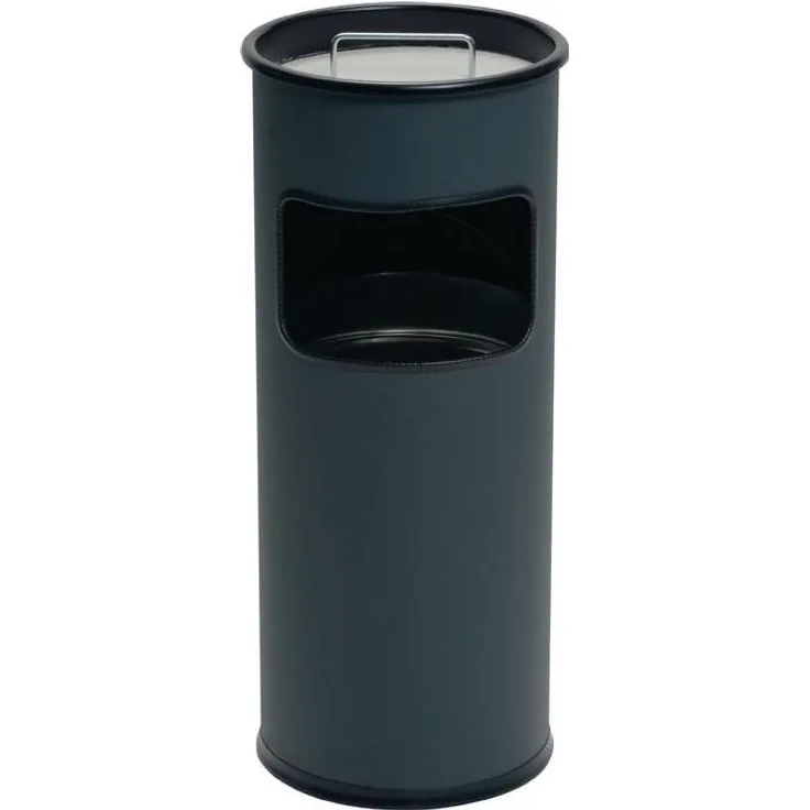 Standascher mit Sandschale METALL rund, 260x620 mm (ØxH), 17 l, anthrazit