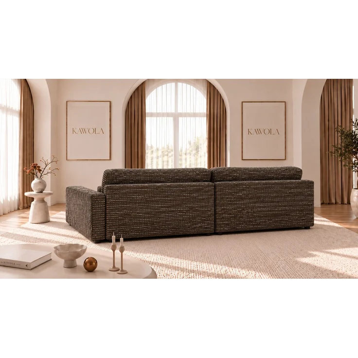 KAWOLA Sofa MARLIN Ecksofa Stoff braun Longchair rechts 80 x 168 x 262 cm – Bild 6