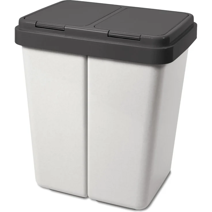 Gardissimo DUO BIN Doppel Mülleimer Abfalleimer 2x25L MIX + 2 Ersatzfedern (GD) – Bild 1