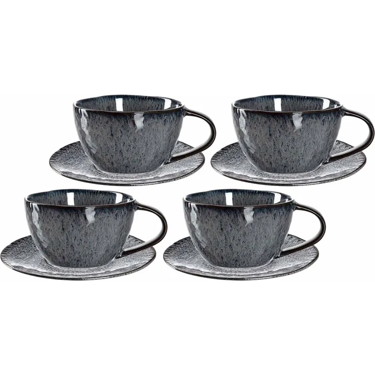 Leonardo MATERA Cappuccino Set anthrazit 8-teilig