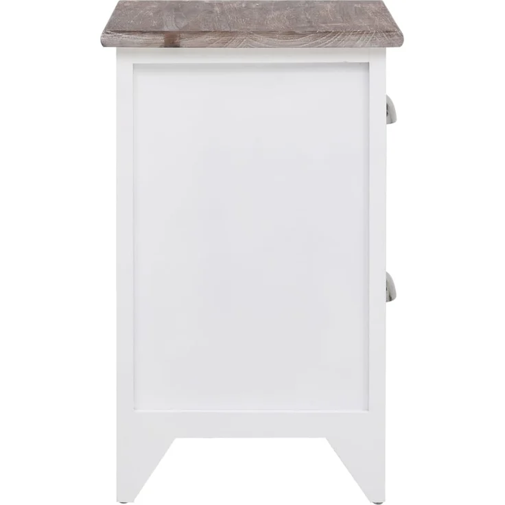 vidaXL Nachttische 2 Stk. mit 2 Schubladen Braun und Weiß 242042 – Bild 5