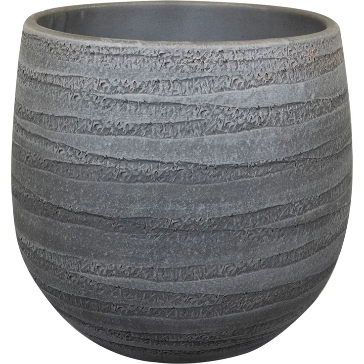 Ter Steege Blumentopf, Anthrazitgrau, Durchmesser 36 cm, Höhe 32 cm
