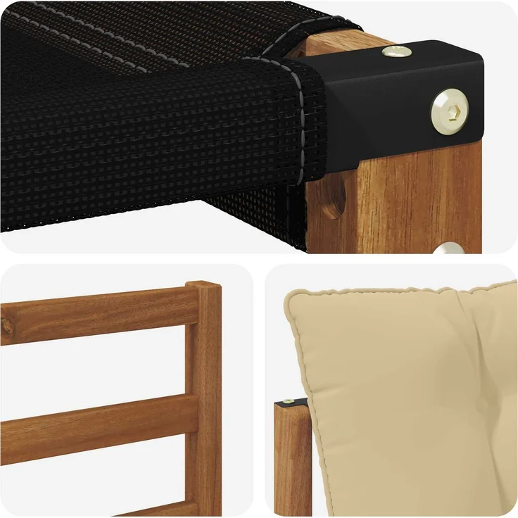 vidaXL Outdoor-Sofagarnitur 3 stk. 3-Sitzer Natur und Beige 3368344 – Bild 5