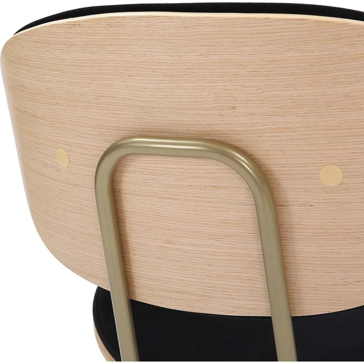 Calicosy Stuhl aus schwarzem Stoff H78 cm – OLYMPE - Helles Holz – Bild 7