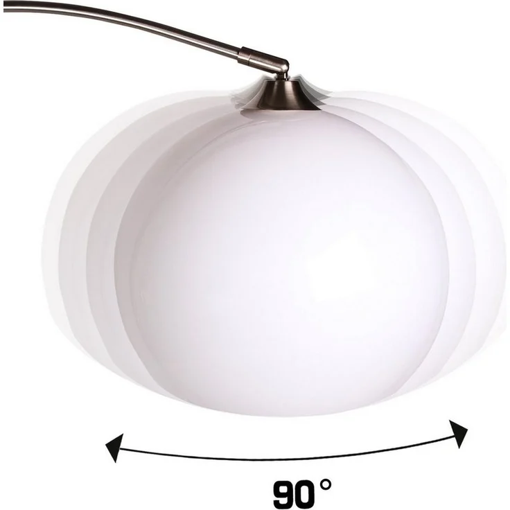 CCLIFE LED E27 Bogenlampe höhenverstellbar Marmorfuß weiß orange Stehlampe Stehleuchte Standleuchte Bogenleuchte Bogenstandleuchte, Farbe:Weiss, höhenverstellbar 130-180cm – Bild 3