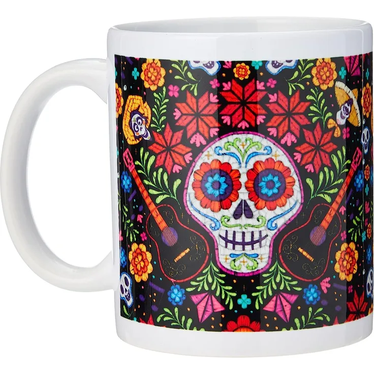 Disney MG24921 Coco Embroidered Skull Coffee Mug KaffeeTasse, porzellan, Mehrfarbig