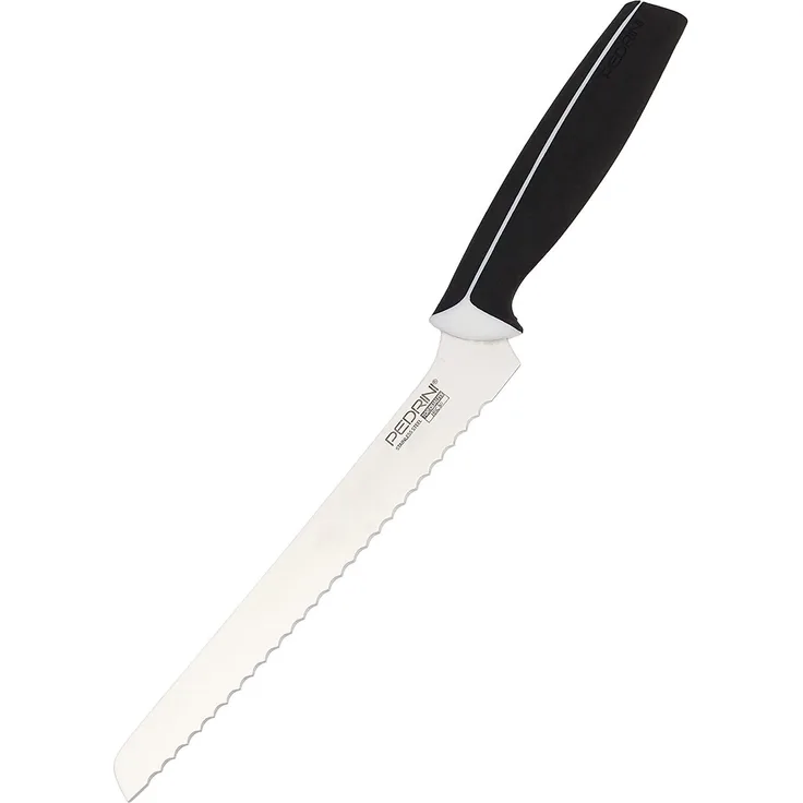 PEDRINI Master Brotmesser, Edelstahl, Schwarz