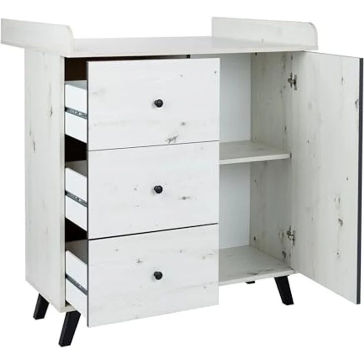 arthur berndt Babyzimmer-Komplettset Babyzimmer Set »Lavea« 3-teilig, (Set, Babymöbel-Set »Lavea«: Kleiderschrank, Kinderbett und Wickelkommode) – Bild 7