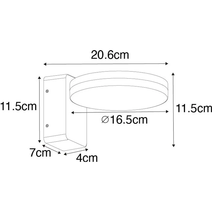 Qazqa Außen-Wandleuchte Esmee, LED fest integriert, (nicht austauschbare) LED, Rostbraun, Modern, Aluminium, 1-flammig – Bild 4