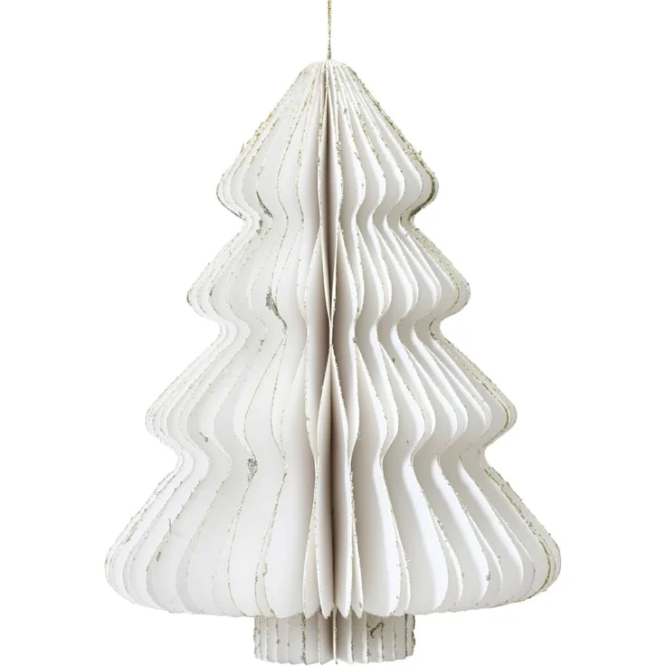 Everlands Weihnachtsbaum 709264 Papier 40x30cm weiß