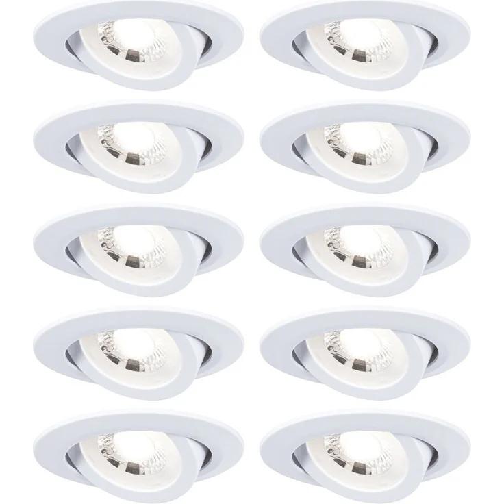Paulmann 99996 LED Einbauleuchten 10er-Set schwenkbar 3000K Weiß – Bild 1