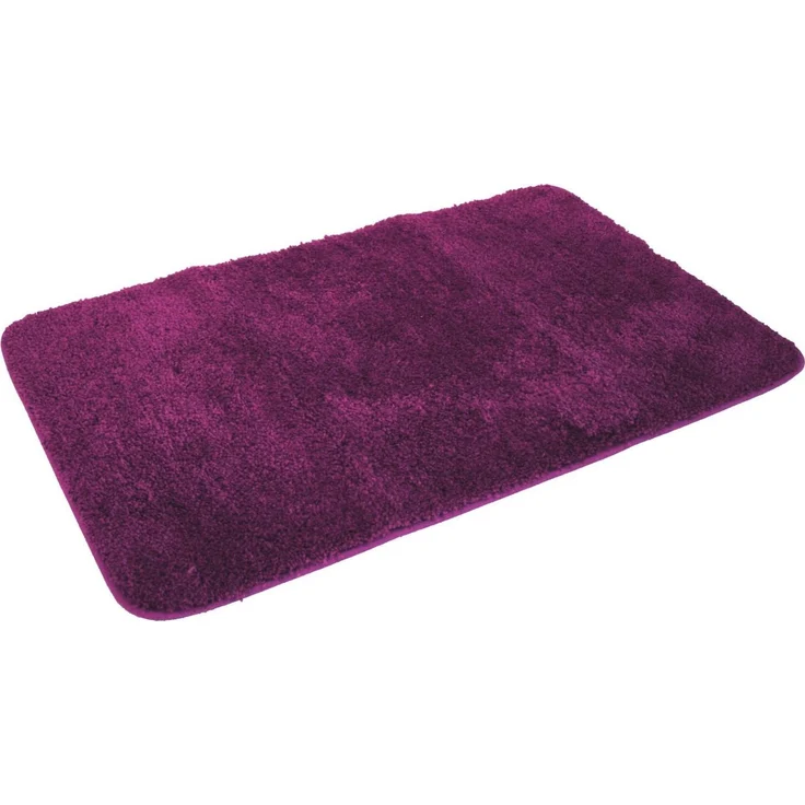 KiNZLER Badematte Chaozhou, Badvorleger, Badezimmer Teppich, Höhe 20 mm, rutschhemmend beschichtet, fußbodenheizungsgeeignet, Polyester, rechteckig, Badteppich, Uni Farben, weich, als rechteckig, rund & Set erhältlich – Bild 2